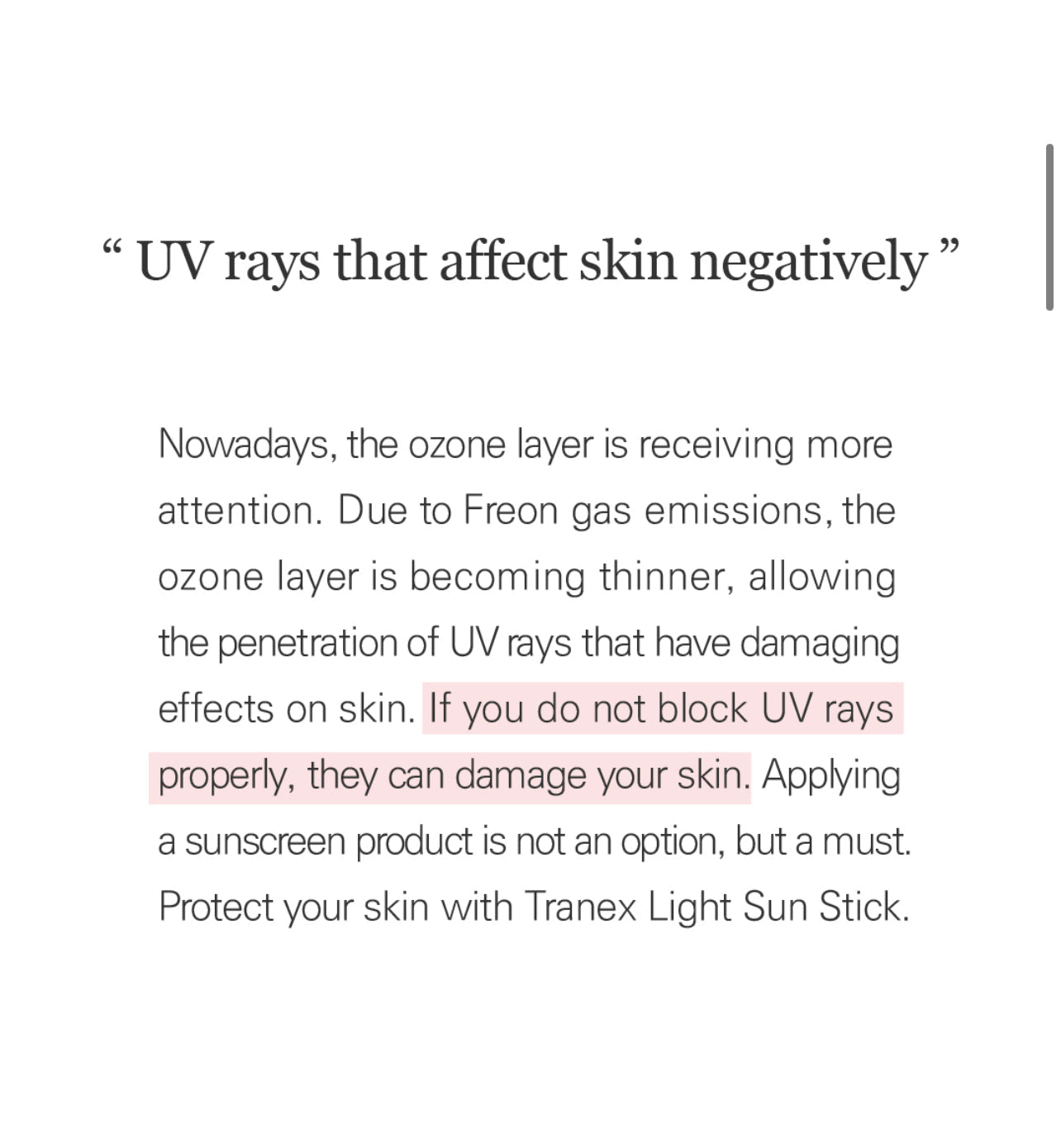 [ TRANEX ] Sun Sticks 20g
