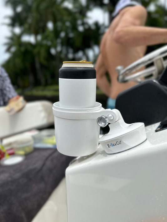 E-Sea Cup Adjustable-Suction Mounted Adjustable Angle Cup Holder-White