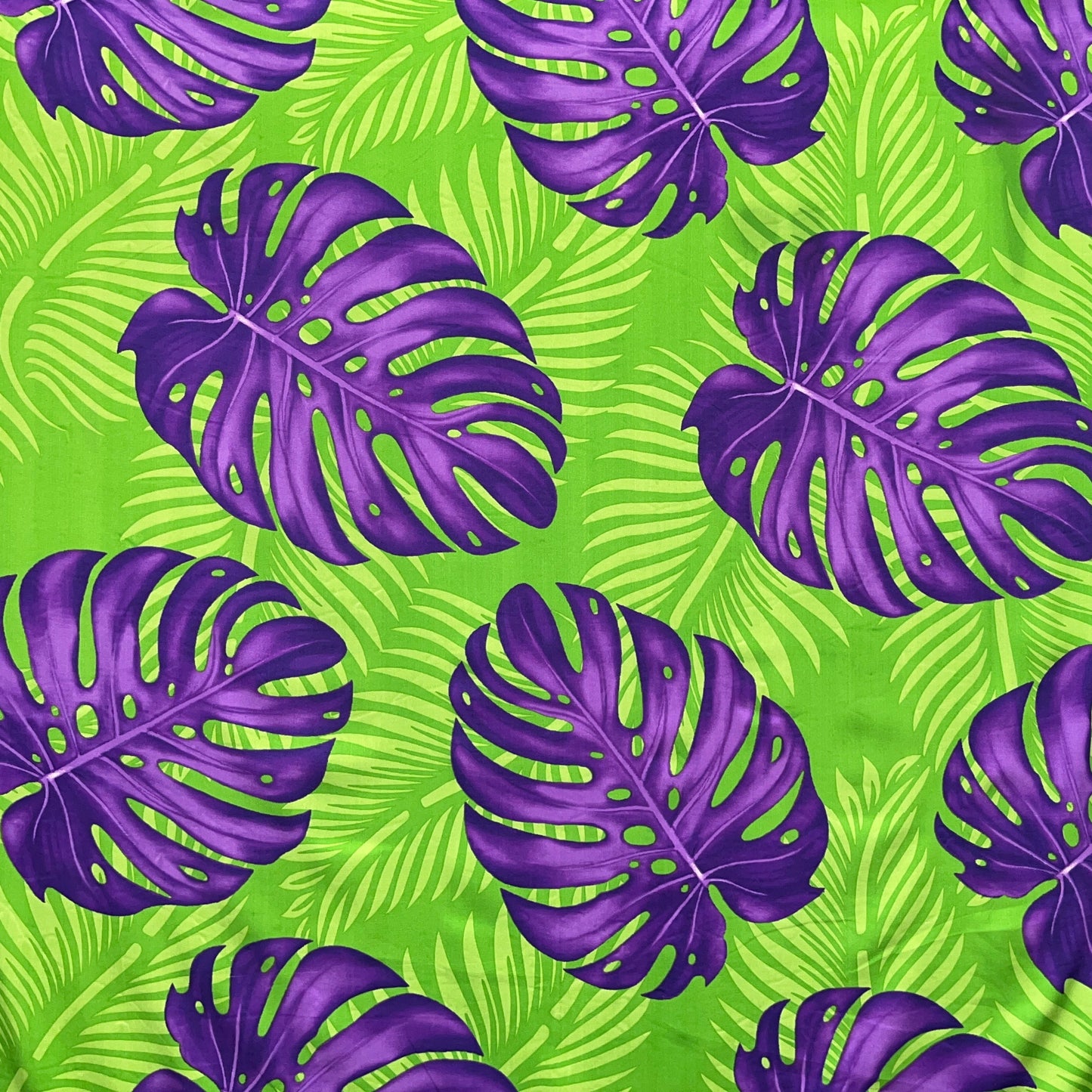 Monstera Dypsis Lutescens Leaves Fabric  | Peachskin