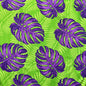 Monstera Dypsis Lutescens Leaves Fabric  | Peachskin