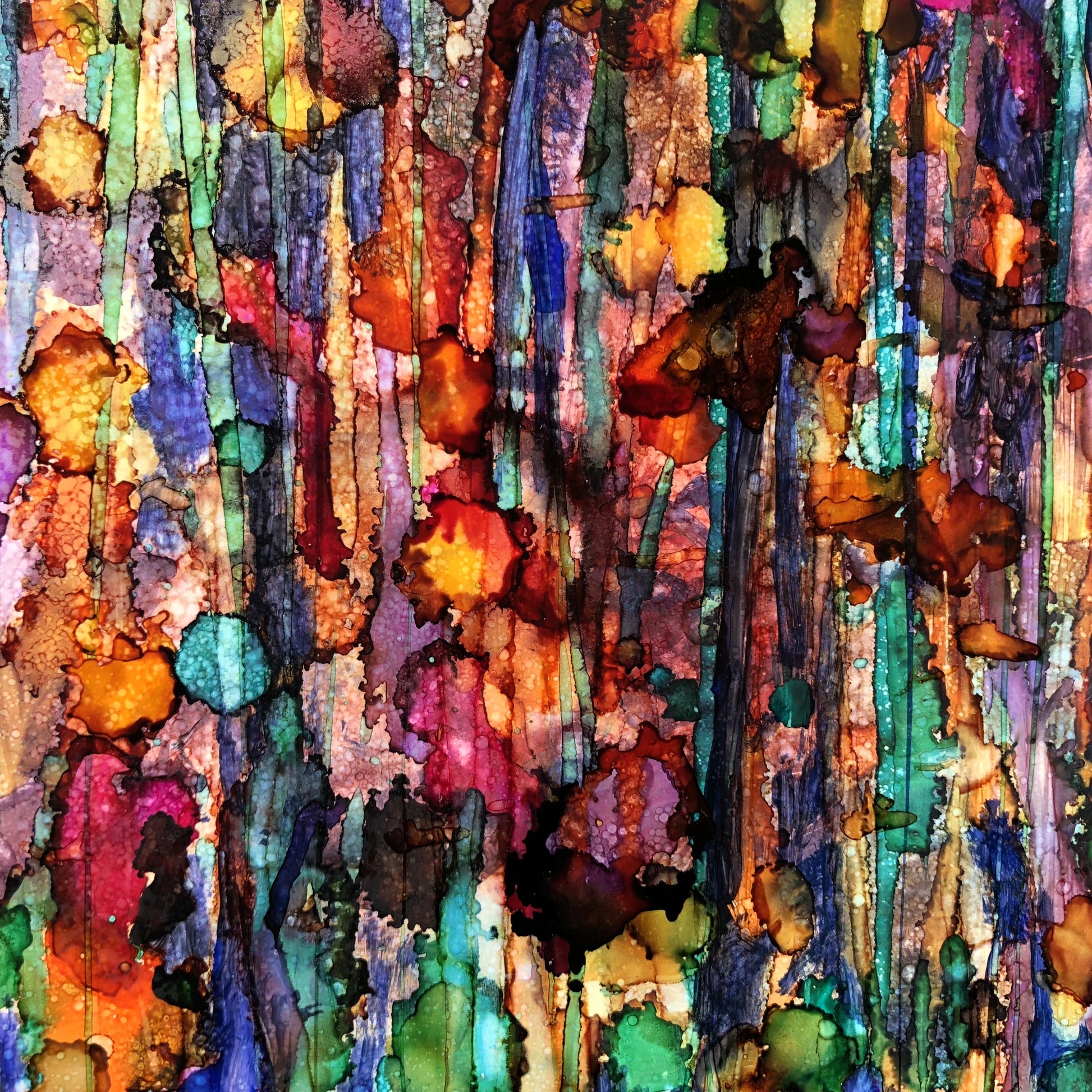 Abstract multicolored pattern with a focus on texture and color.