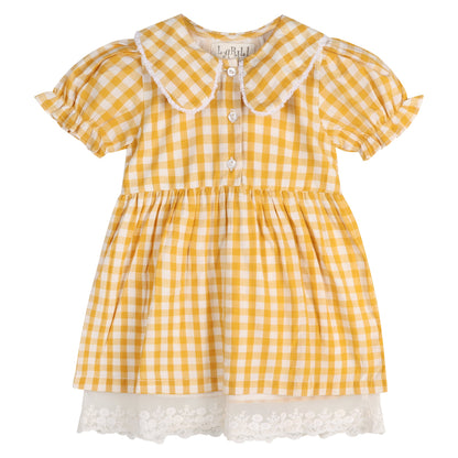 Citrus Gingham Girls Dorothy Dress
