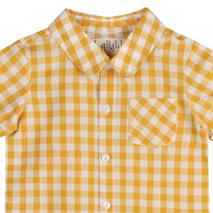 Citrus Gingham Boy Shirt