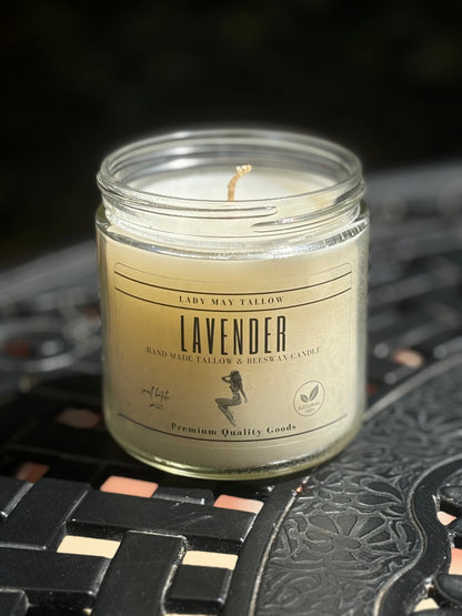 Lavender Tallow & Beeswax Candle
