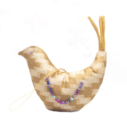 Upcycled Sari Bird Ornaments