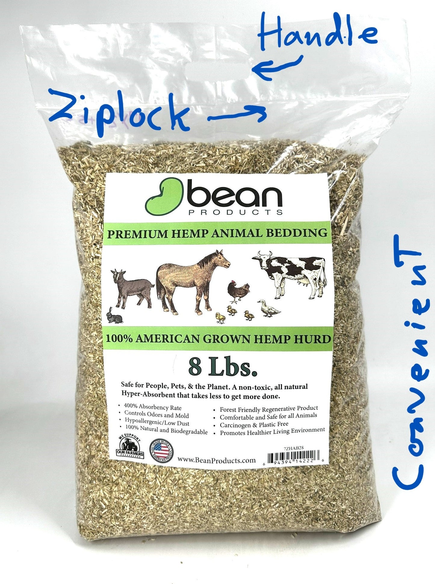 Hemp Chicken Horse Animal Bedding Litter  - Organic USA Grown