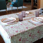 Red & Green Floral Holiday Tablecloth