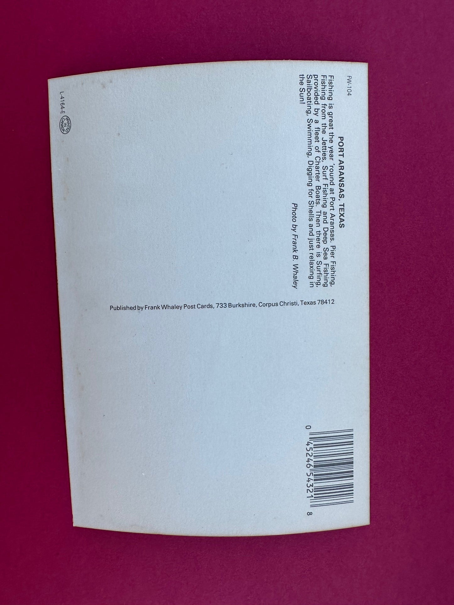 Vintage Fishing Postcard