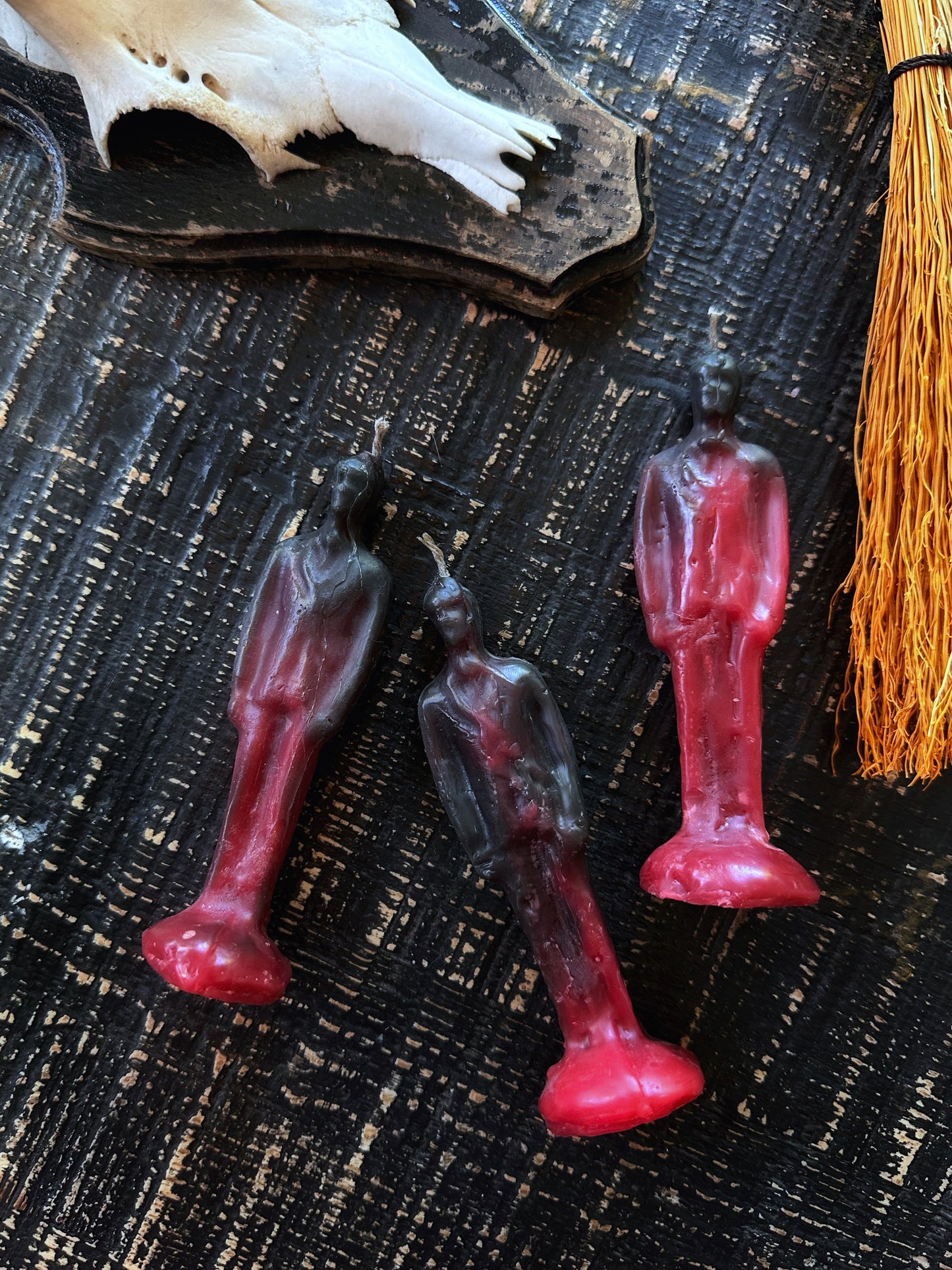 Candle - Red and Black Ombre , Gender Neutral - Luv Me or Hex Me Candle