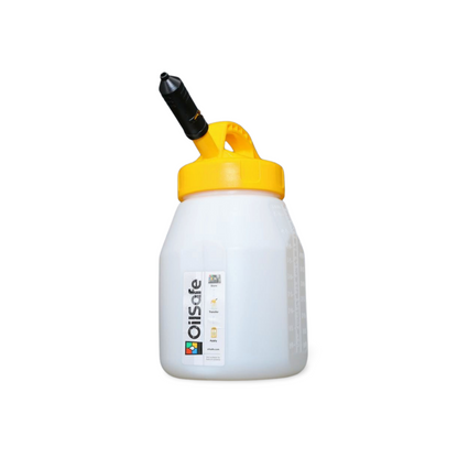 OilSafe |  Stretch Spout  | Controlled-Flow Oil Transfer Lid