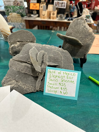 Elephant Ear Selenite Gypsum Quartz Mineral