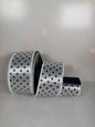2.5"X10YD SMALL POLKA DOT/FUSED WHITE/BLACK
