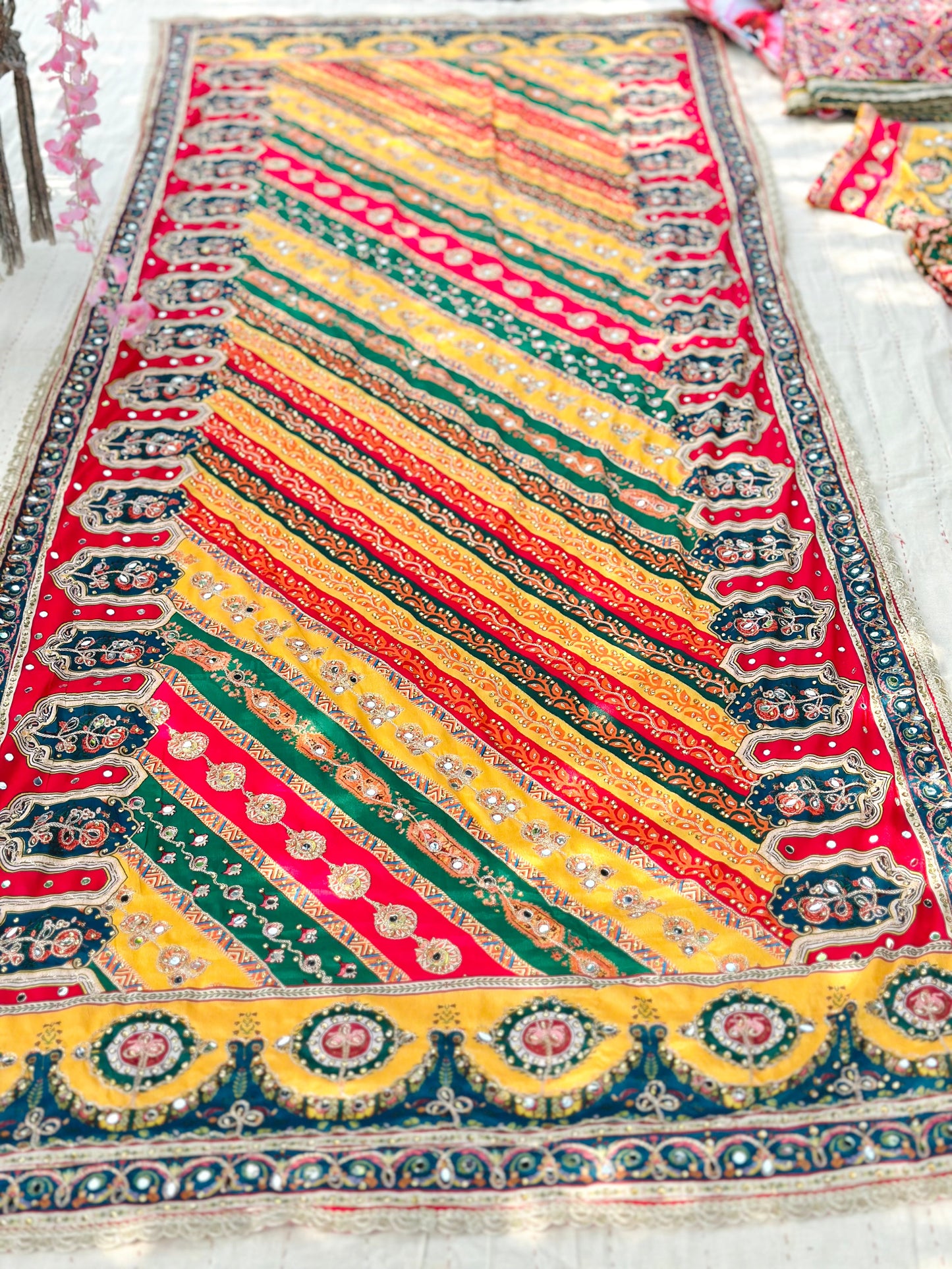 Horizon Mirror handwork work dupatta