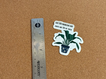 Gnat Problem Plant Sticker