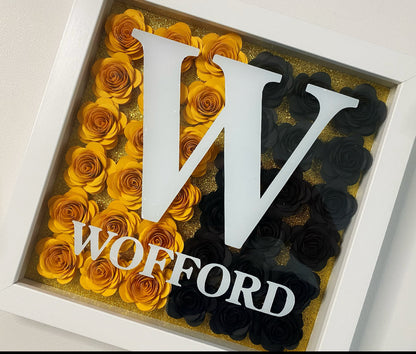 Custom College Flower Shadowbox