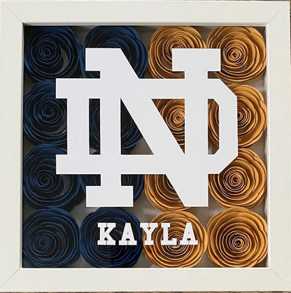 Custom College Flower Shadowbox