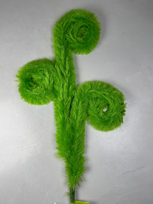 Furry Curly Spray Green