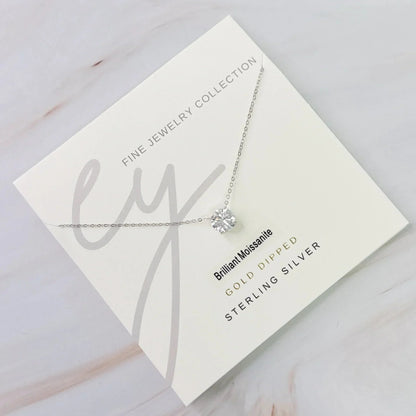 Brilliant Sparkle Moissanite Floating Necklace