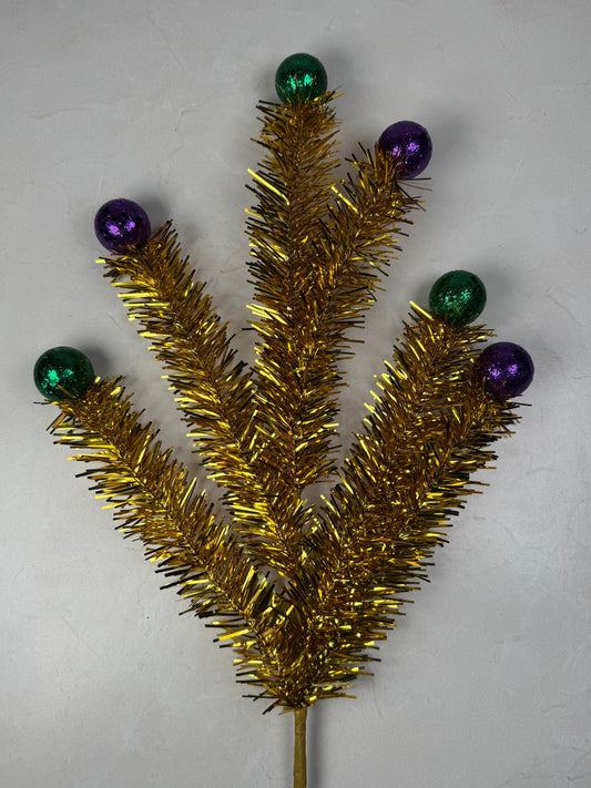 Tinsel Ball Spray Multi Mardi Gras