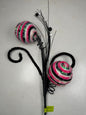 Stripe Ball Curly Spray Pink/Black