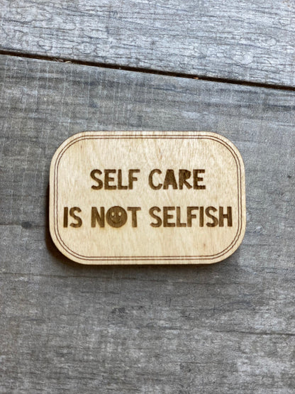 Wooden Magnet Set, Mental Health Magnets, Stocking Stuffers