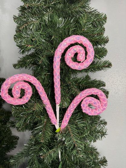 Mesh Spiral Curly Spray Pink