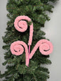 28" Fuzzy Spiral Curly Pink