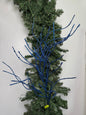 Glitter Twig Spray Blue