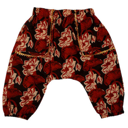 Rust Floral Harem Pants
