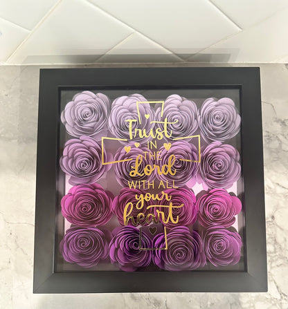 Personalized Faith Based Flower Shadow Box Gift | Flower Shadow Box | Bible Verse Shadow Box | Christian Gifts for Mother's Day | Christian Faith Gift