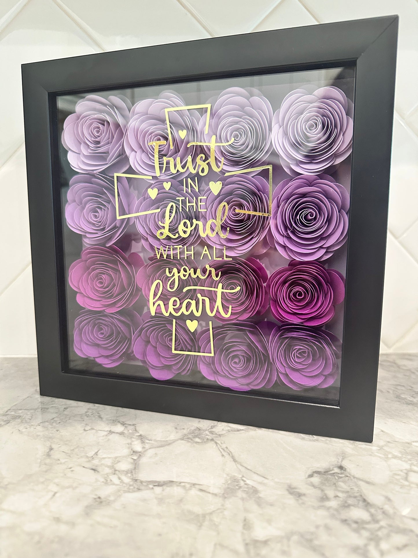 Personalized Faith Based Flower Shadow Box Gift | Flower Shadow Box | Bible Verse Shadow Box | Christian Gifts for Mother's Day | Christian Faith Gift