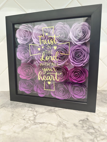 Personalized Faith Based Flower Shadow Box Gift | Flower Shadow Box | Bible Verse Shadow Box | Christian Gifts for Mother's Day | Christian Faith Gift
