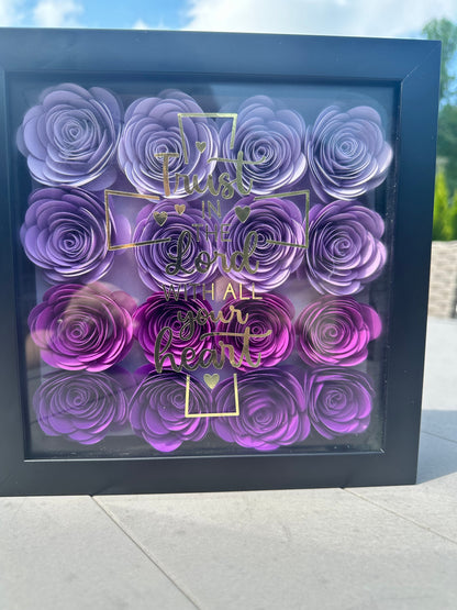 Personalized Faith Based Flower Shadow Box Gift | Flower Shadow Box | Bible Verse Shadow Box | Christian Gifts for Mother's Day | Christian Faith Gift