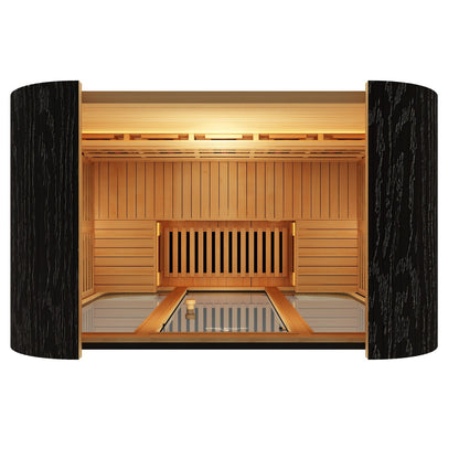 Peak Saunas El Capitan 4-Person Outdoor Full Spectrum Infrared Sauna with XL Medical-Grade Red Light Therapy and Smart WiFi App Control