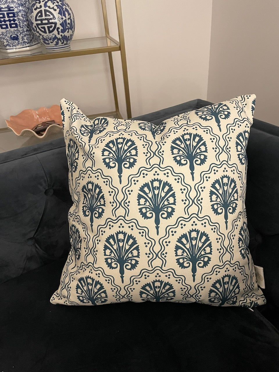 Scallop Floral Pillow Cover | Featuring Preppy Colorway