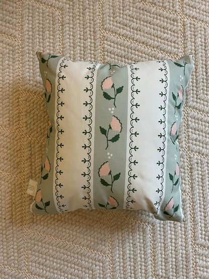 Fretwork Floral Pillow Cover | Featuring Preppy Colorway