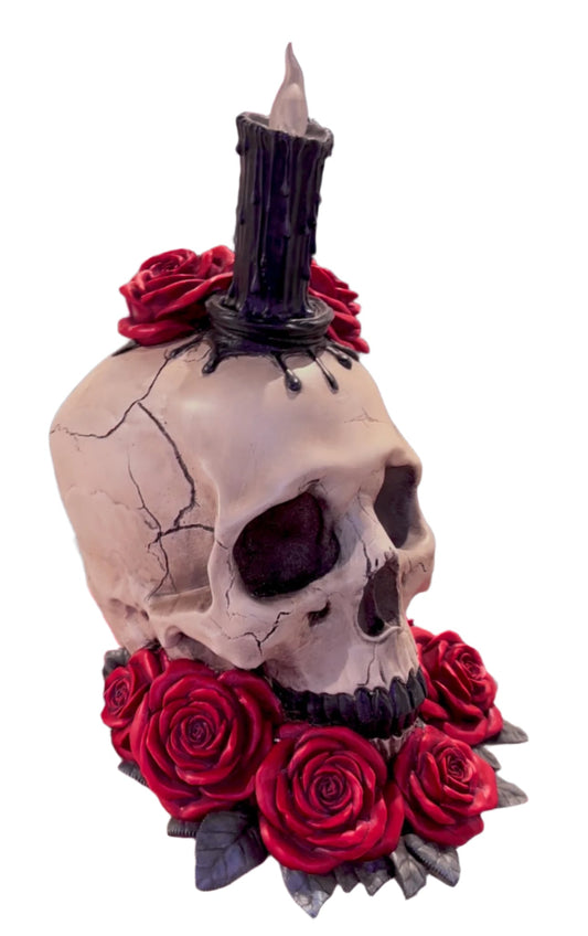 14" Blood Moon Skull LED Candle