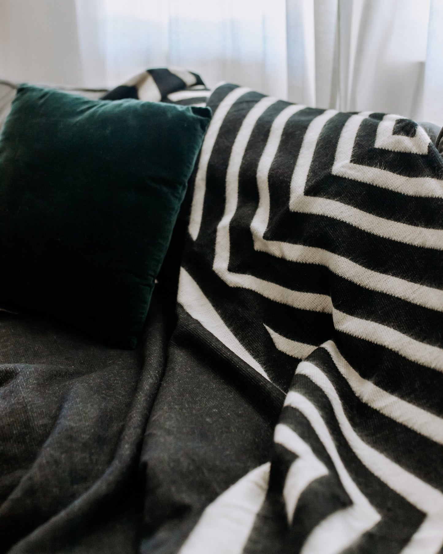 Paramo Blanket - Natural / Black | Blankets | Kitchen + Metal