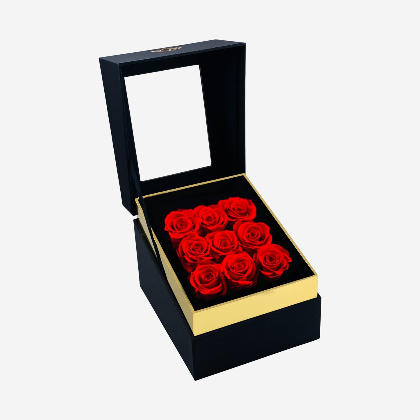 Trapezoid Black Box | Red Roses