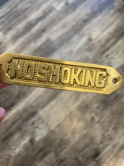 Brass No Smoking Plaques