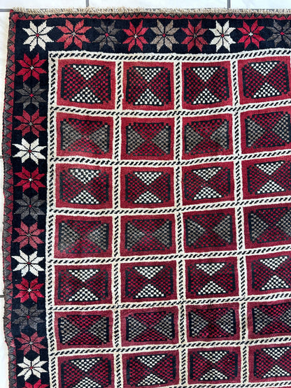 Hand-knotted Persian Tribal Khorramabad Wool Rug 4’3” x 6’10”