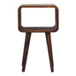 Mini Chestnut Curved Open Nightsand