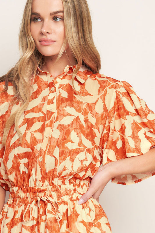 TIMELESS GRACE WOVEN ROMPER