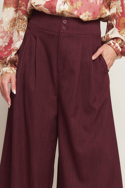 SWEET REMINISCENCE WOVEN WIDE LEG PANTS