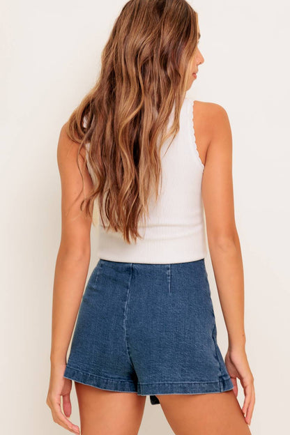 WILD BLUE MORNINGS DENIM SKORT