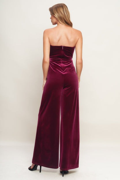 NIGHT QUEEN VELVET JUMPSUIT