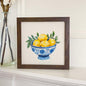 Blue Bowl of Lemons - Summer Framed Sign | Home Decor | Kitchen + Metal