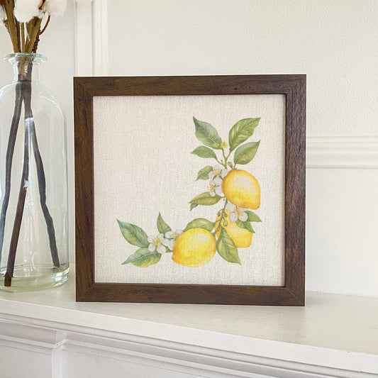 Lemon Branch Corner - Framed Sign | Home Decor | Kitchen + Metal