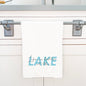 Life is Better at the Lake (Script Overlay) - Cotton Tea Towel