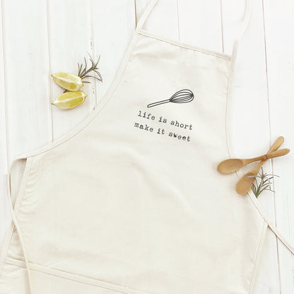 Life is Short (Whisk) - Women's Apron | Aprons | Kitchen + Metal